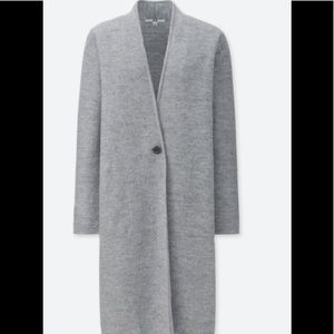 Uniqlo Gray Wool Sweater Jacket